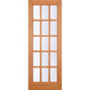 SA77 External Hardwood Front Door and Frame Set with Fittings - Clear Glass