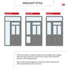 Exterior Victorian Nightingale Front Door with Single Sidelight and Transom - Customisable: Size, Colour, Glass and Sidelight Options