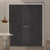 Malmo Dark Grey Ash Flush Internal Door Pair - Prefinished