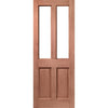 Malton External 2L Hardwood Front Door and Frame Set with Fittings - Clear Double Glazing