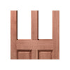 LPD Malton External Meranti Wooden Front Door and Frame Set with Fittings - Frosted Double Glazing