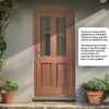 Malton External Hardwood Front Door and Frame Set - Frosted Double Glazing