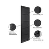 Top Mounted Black Sliding Track & Double Door - Industrial Metro Black Panel Internal Door - Prefinished