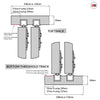 Minimalist Wardrobe Door & Frame Kit - Three Shaker Oak 4 Pane Door - Obscure Glass - Prefinished