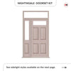 Exterior Victorian Nightingale 1L 4P Door with Single Sidelight and Transom - Customisable: Size, Colour, Glass and Sidelight Options