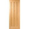 Premium Double Sliding Door & Wall Track - Idaho 3 Panel Oak Door - Prefinished