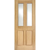 EasiKit Internal Door and Frame Kit - Richmond Oak Internal Door - Raised Mouldings - Bevelled Clear Glass