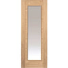 EasiKit Internal Door and Frame Kit - J B Kind Oak Contemporary Palomino Oak Internal Internal Door - Clear Glass