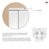 Pass-Easi Four Sliding Doors and Frame Kit - SA 15 Pane Door - Clear Glass - White Painted