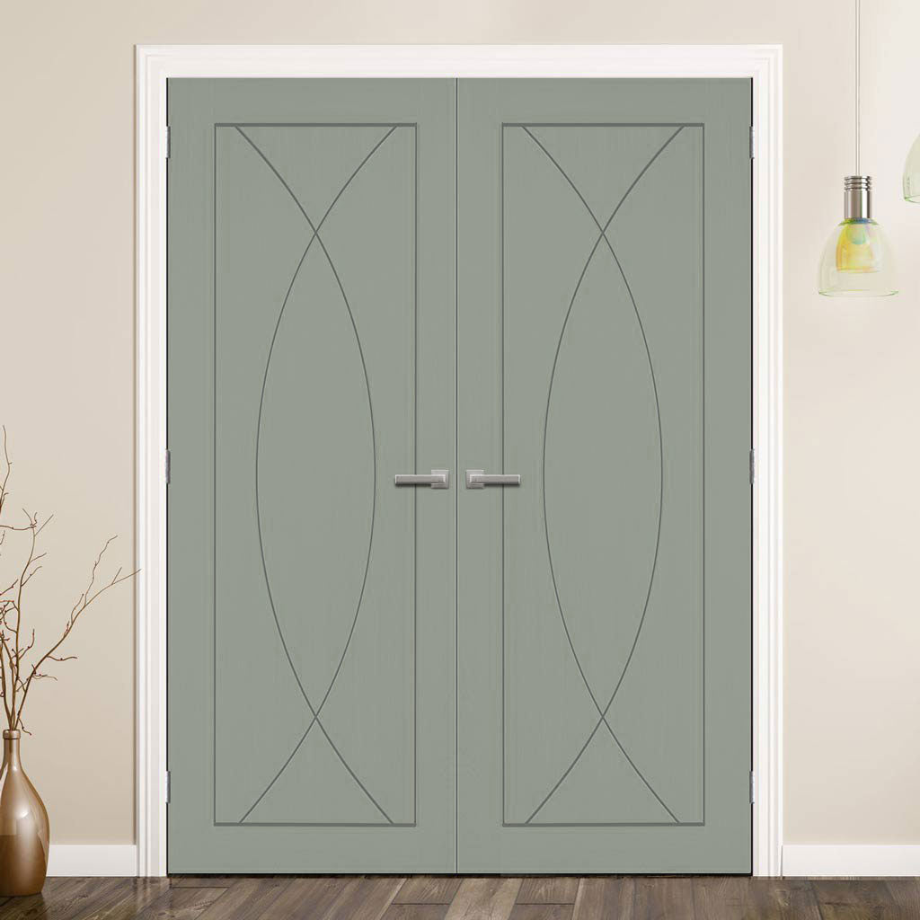 Prefinished Bespoke Pesaro Flush Door Pair - Choose Your Colour