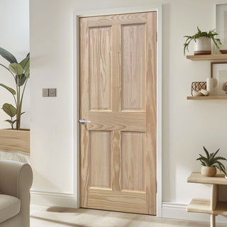 Image: 4 Panel Clear Pine Internal Door