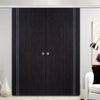 Premium Double Sliding Door & Wall Track - Zanzibar Ash Grey Door - Prefinished