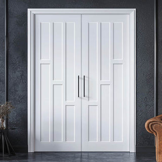 Image: Alexander Lightly Grained Internal PVC Panel Door Pair