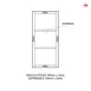 EasiKit Internal Door and Frame Kit - Manchester 3 Pane Solid Wood Internal Door - Premium Primed - Colour & Glass Options