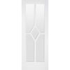 EasiKit Internal Door and Frame Kit - Reims Diamond Internal Door - Clear Bevelled - White Primed