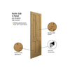 J B Kind Rustic Oak Shaker 4 Panel Internal Door Pair - Prefinished