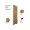 J B Kind Rustic Oak 1930 DX Shaker Internal Door Pair - Prefinished