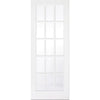 Pass-Easi Three Sliding Doors and Frame Kit - SA 15 Pane Door - Clear Glass - White Painted