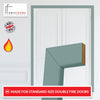 Made to Size Thruframe Interior Sage Sky Primed Door Lining Frame and Simple Architrave Set - Suits Double Fire Doors