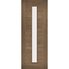 Premium Double Sliding Door & Wall Track - Sofia Walnut Veneer Door - Clear Glass - Prefinished