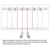 Double Glass Sliding Door - Solaris Tubular Stainless Steel Sliding Track & Balerno 8mm Obscure Glass - Obscure Printed Design