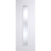 Mexicano Internal Door Pair - Clear Glass - White Primed