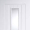 Mexicano Internal Door Pair - Clear Glass - White Primed