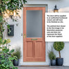 2XG Exterior Hardwood Back Door - Stippolyte Toughened Double Glazing