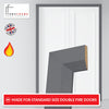 Made to Size Thruframe Interior Stormy Grey Primed Door Lining Frame and Modern Architrave Set - Suits Double Fire Doors