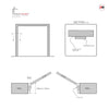 Thruframe Interior Mist Grey Primed Door Lining Frame - Suits Standard Size Double Doors