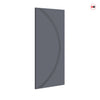 Top Mounted Black Sliding Track & Solid Wood Double Doors - V-Line® Grooved Flush Doors V008 - Premium Primed - Six Colour Options