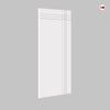 Top Mounted Black Sliding Track & Solid Wood Double Doors - V-Line® Grooved Flush Doors V019 - Premium Primed - Six Colour Options