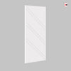 Top Mounted Black Sliding Track & Solid Wood Door - V-Line® Grooved Flush Door V002 - Premium Primed - Six Colour Options