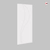 Top Mounted Black Sliding Track & Solid Wood Door - V-Line® Grooved Flush Door V025 - Premium Primed - Six Colour Options