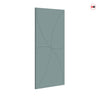 Top Mounted Black Sliding Track & Solid Wood Door - V-Line® Grooved Flush Door V032 - Premium Primed - Six Colour Options