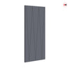 Top Mounted Black Sliding Track & Solid Wood Door - V-Line® Grooved Flush Door V034 - Premium Primed - Six Colour Options