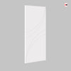 Top Mounted Black Sliding Track & Solid Wood Door - V-Line® Grooved Flush Door V037 - Premium Primed - Six Colour Options