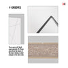 V-Line® Grooved Flush Door V020 - Premium Primed - Six Colour Options