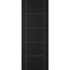 Double Sliding Door & Wall Track - Laminate Vancouver Black Door - Prefinished