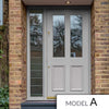 Exterior Colonial Front Door with Single Sidelight - Customisable: Size, Colour, Glass and Sidelight Options