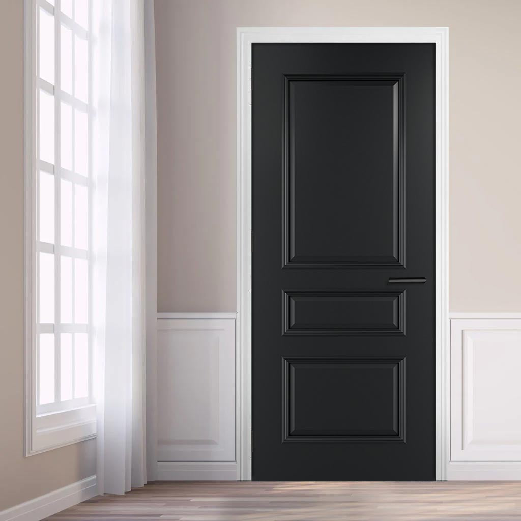 Windsor Fire Internal Door Black Prefinished - 1/2 Hour Fire Rated