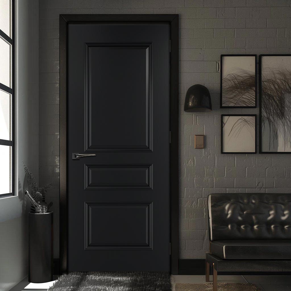 Windsor Internal Door Black Prefinished