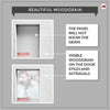 EasiKit Internal Door and Frame Kit - Breda 3 Pane 1 Panel Solid Wood Internal Door - Premium Primed - Colour & Glass Options