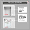 Top Mounted Black Sliding Track & Solid Wood Door - Eco-Urban® Bronx 4 Panel Solid Wood Door DD6315 - Cloud White Premium Primed
