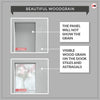 Adina Solid Wood Internal Door Pair UK Made DD0107F Frosted Glass - Mist Grey Premium Primed - Urban Lite® Bespoke Sizes