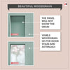Breda 3 Pane 1 Panel Solid Wood Internal Door Pair UK Made DD6439SG Frosted Glass - Eco-Urban® Sage Sky Premium Primed