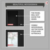 Adiba Panel Solid Wood Internal Door UK Made  DD0106P - Shadow Black Premium Primed - Urban Lite® Bespoke Sizes