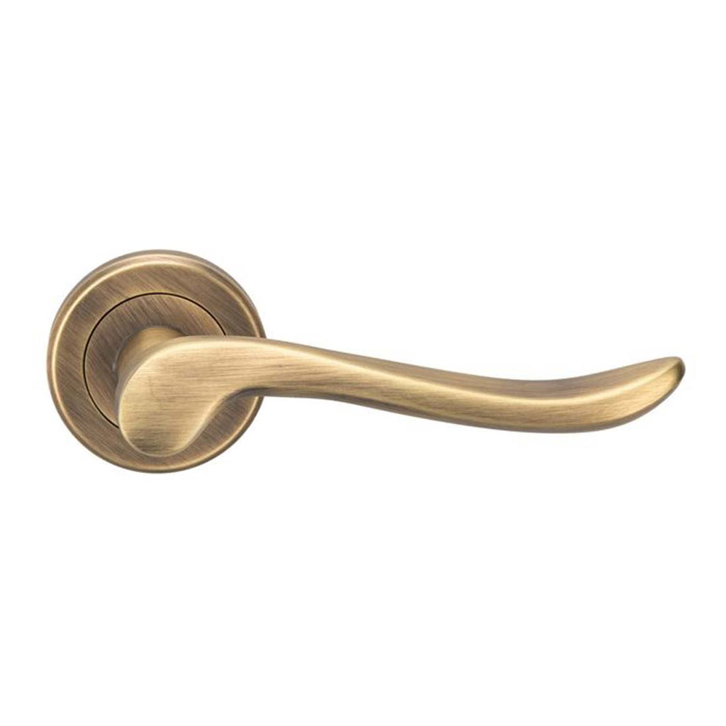 Outlet -  Serozzetta Verdun ZIN3130 Lever Latch Handles on Round Rose AB