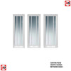 Three Sliding Doors and Frame Kit - Worcester 3L Door - Clear Glass - White Primed