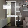 Handmade Eco-Urban® Malmo 4 Panel Double Evokit Pocket Door DD6401 - Colour & Size Options